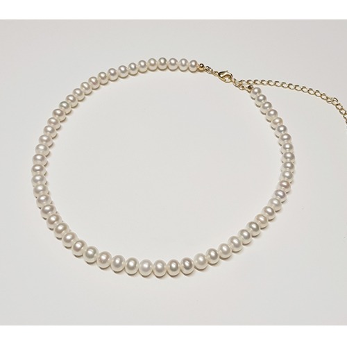 [7mm 담수진주] Simply Pearl Necklace