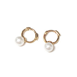 [925Silvr 핵진주] single mini pearl