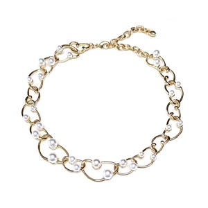 Pearl Wave Gold Necklace