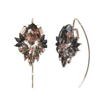 Antique Gold Multi Crystal Through Earring