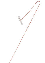 [ 925Silver, 핵진주] Pearl Bar Silver Chain Single Earring  블랙뮤즈